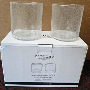 Citrine Atlas Cocktail Glasses Set of 2